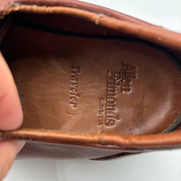 Allen Edmonds Men’s 8.5 Brown Leather Traveler Lace Up Loafers main image 6